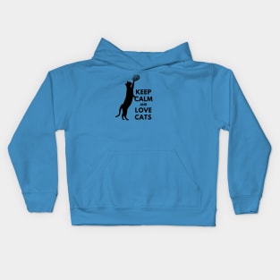 Keep calm and love cats Kids Hoodie